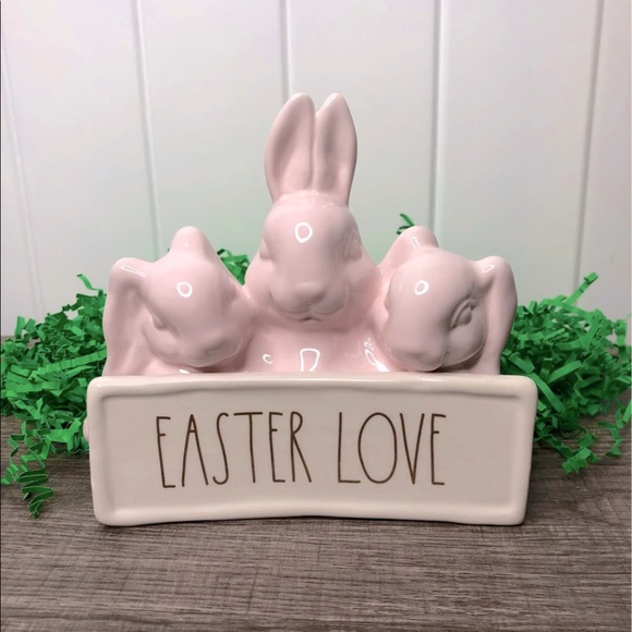 Rae Dunn Easter Love Bunnies Pink - Picture 1 of 4